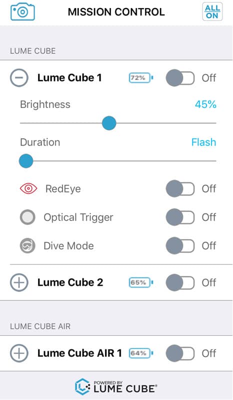 Lumecube application for iOS iPhone Android smartphone