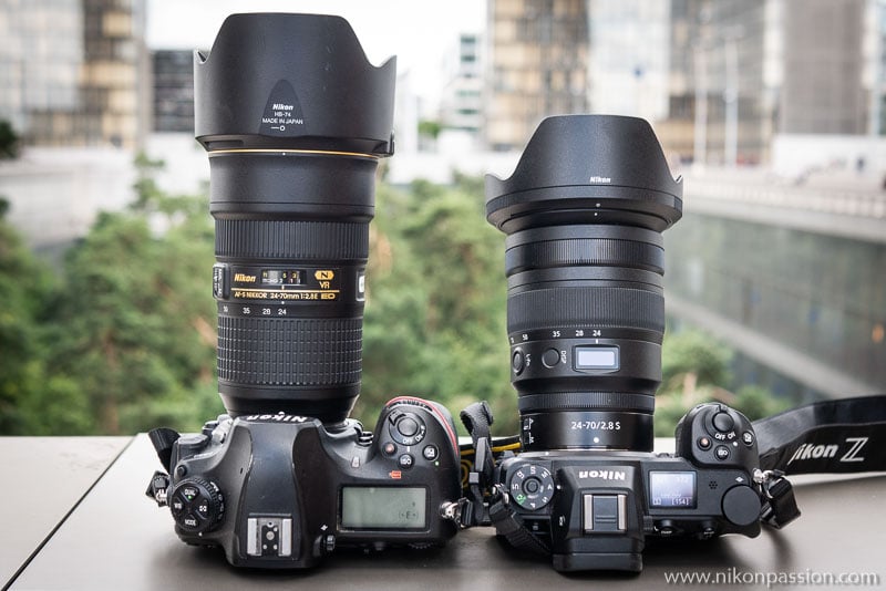 Comparative Nikkor Z 24-70mm f/2.8 vs. AF-S Nikkor 24-70mm F/2.8E ED VR