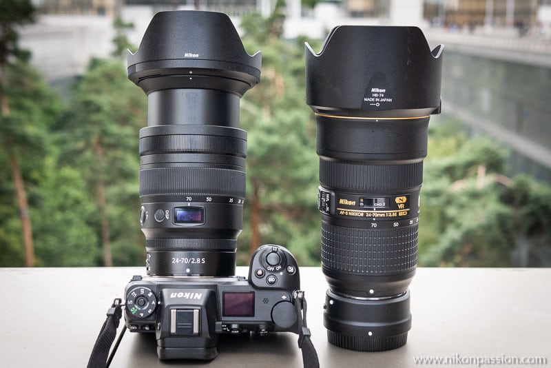 Comparative Nikkor Z 24-70mm f/2.8 vs. AF-S Nikkor 24-70mm F/2.8E ED VR