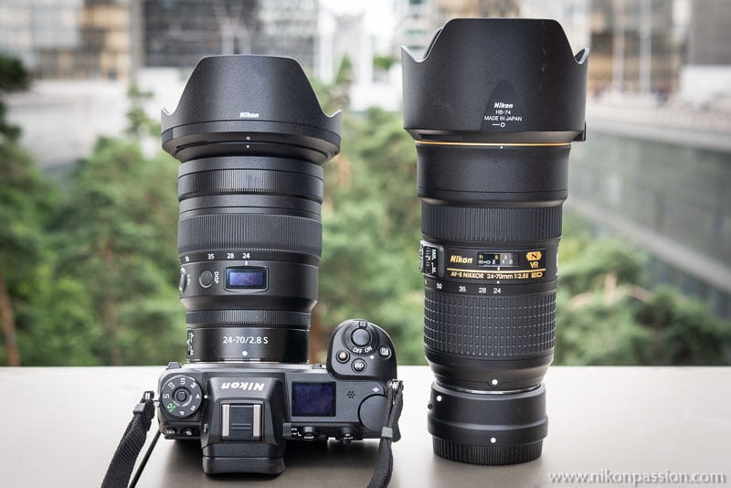 Comparative Nikkor Z 24-70mm f/2.8 vs. AF-S Nikkor 24-70mm F/2.8E ED VR