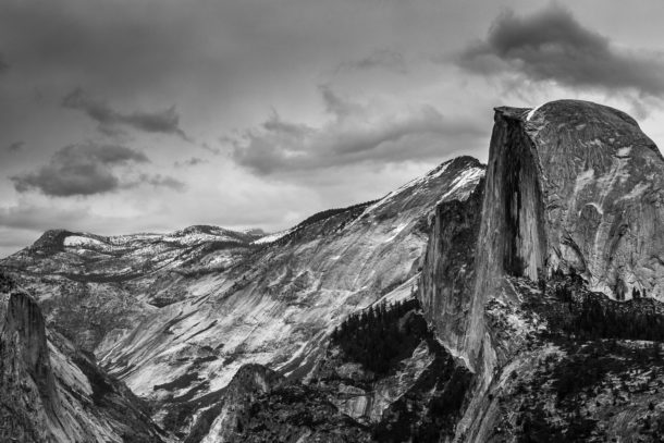 Black and white landscape photo