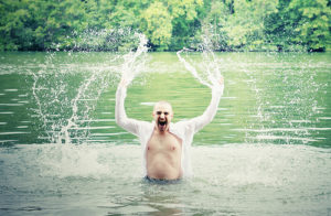 Danger of death photo water splashes lake drops