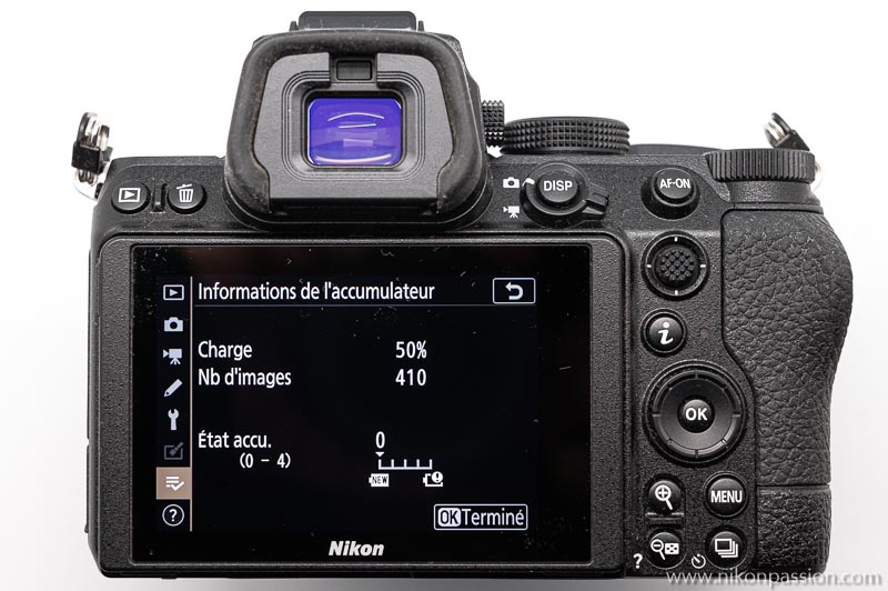 Nikon Z 5 test: indication of the range at half load