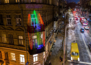 ‘Christmas on the Balconies’, expressing the Christmas spirit from a safe distance (on balconies, terraces and windows), by Adas Vasiliauskas