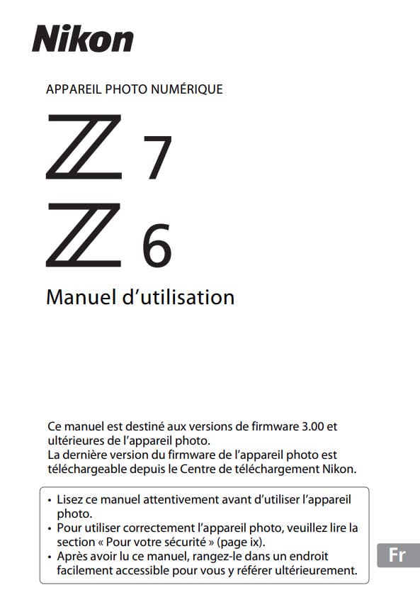 Nikon Z 6 Z 7 User's Manual in English