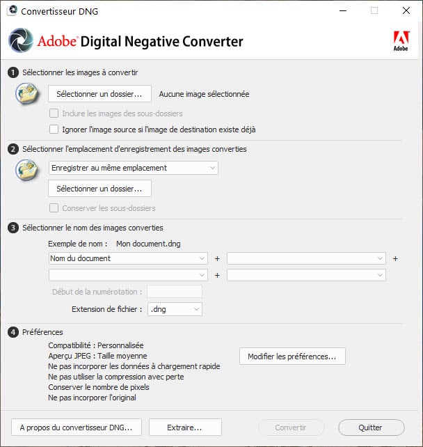 Install Adobe DNG Converter