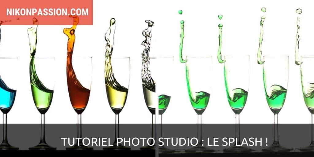 Photo studio tutorial: how to make a liquid squirt out of several glasses, the splash!