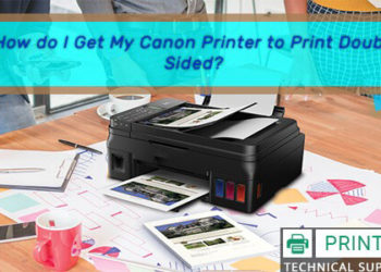 How do I get my Canon printer to print double sided?