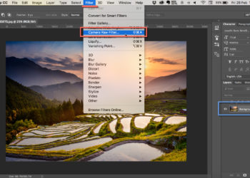 How do I open Camera Raw in Photoshop CS6?