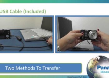 How do I transfer pictures from my Lumix camera to my phone?
