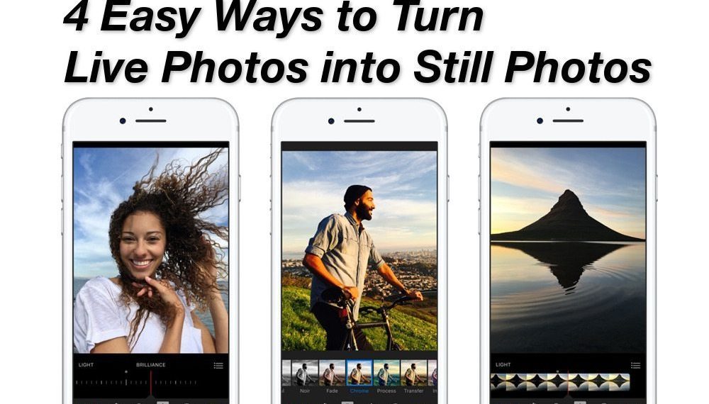 How do I turn a live photo into still?