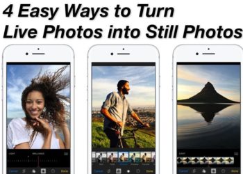 How do I turn a live photo into still?