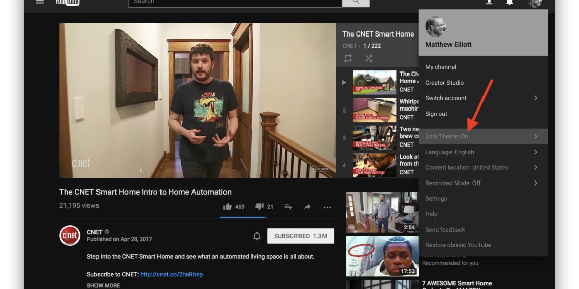 How do you turn a picture into dark mode?
