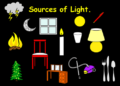 What are 3 sources of light?