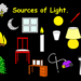 What are 3 sources of light?
