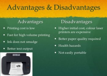 What are the disadvantages of a laser printer?
