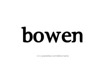 What ethnicity is the name Bowen?