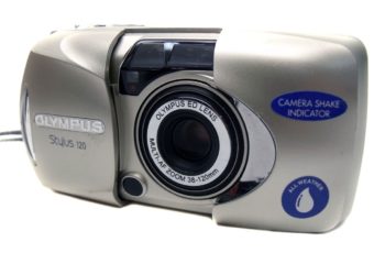 What film does Olympus Stylus 120 use?