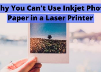 What happens if you use inkjet photo paper in a laser printer?