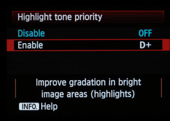 What is Highlight tone priority on a camera?