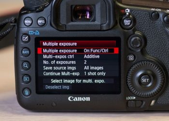 Which Canon cameras have multiple exposure?